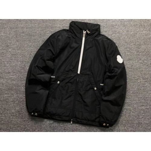 Wholesale Moncler Down Jacket China Supplier White Logo Black Puffer Jacket